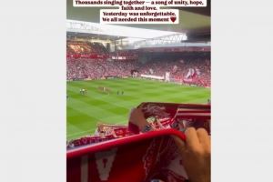 阿利森妻子社媒赞利物浦球迷致敬若塔兄弟：多么令人自豪的地方！