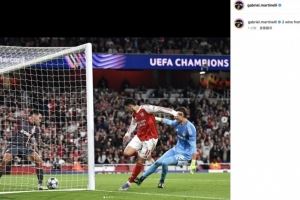 首开纪录！马丁内利社媒庆祝胜利：欧冠两战两胜🤙🏼